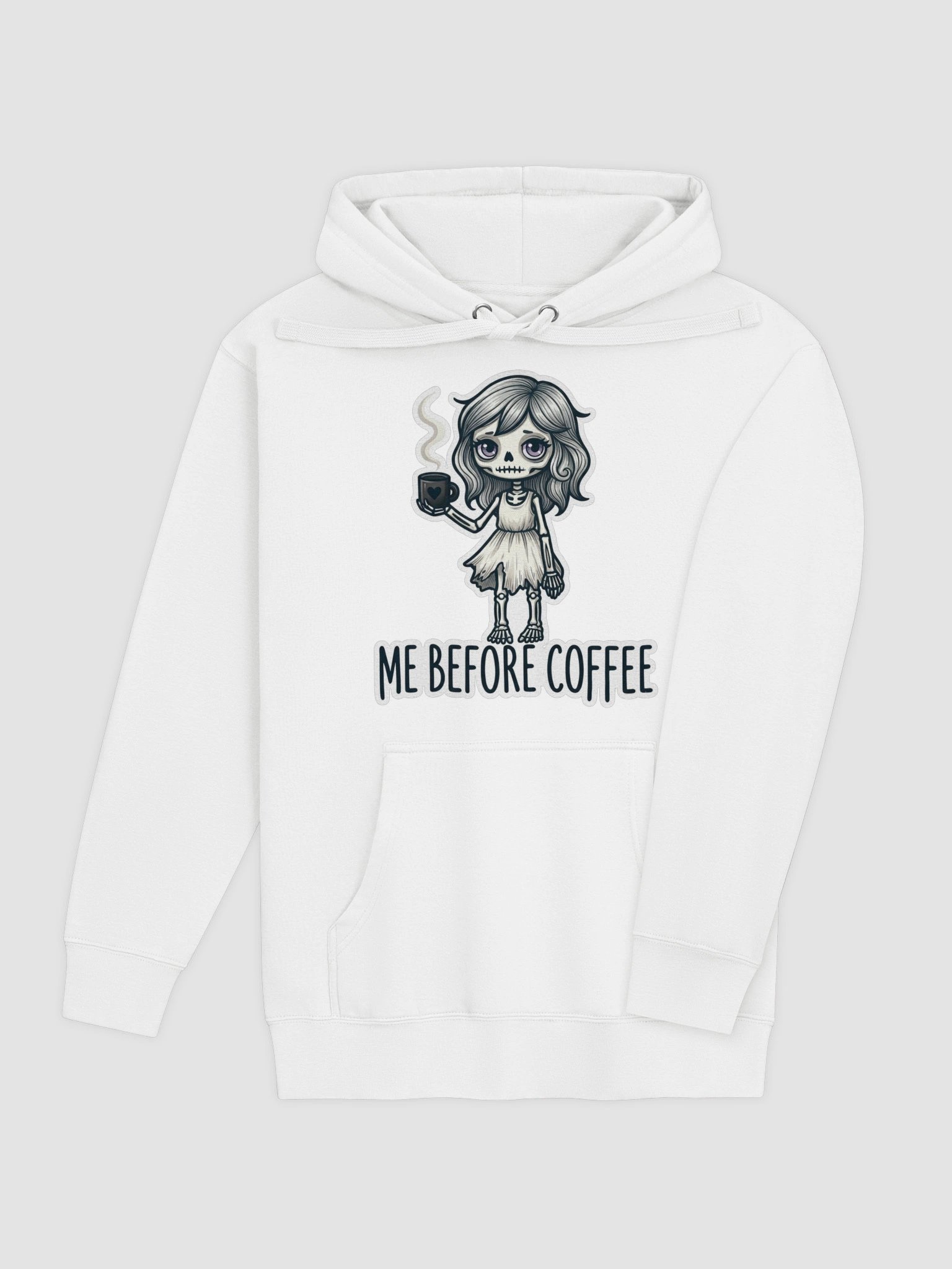 "Me Before Coffee" Skeleton Girl Hoodie | Me Before Coffee Collection product image (5)