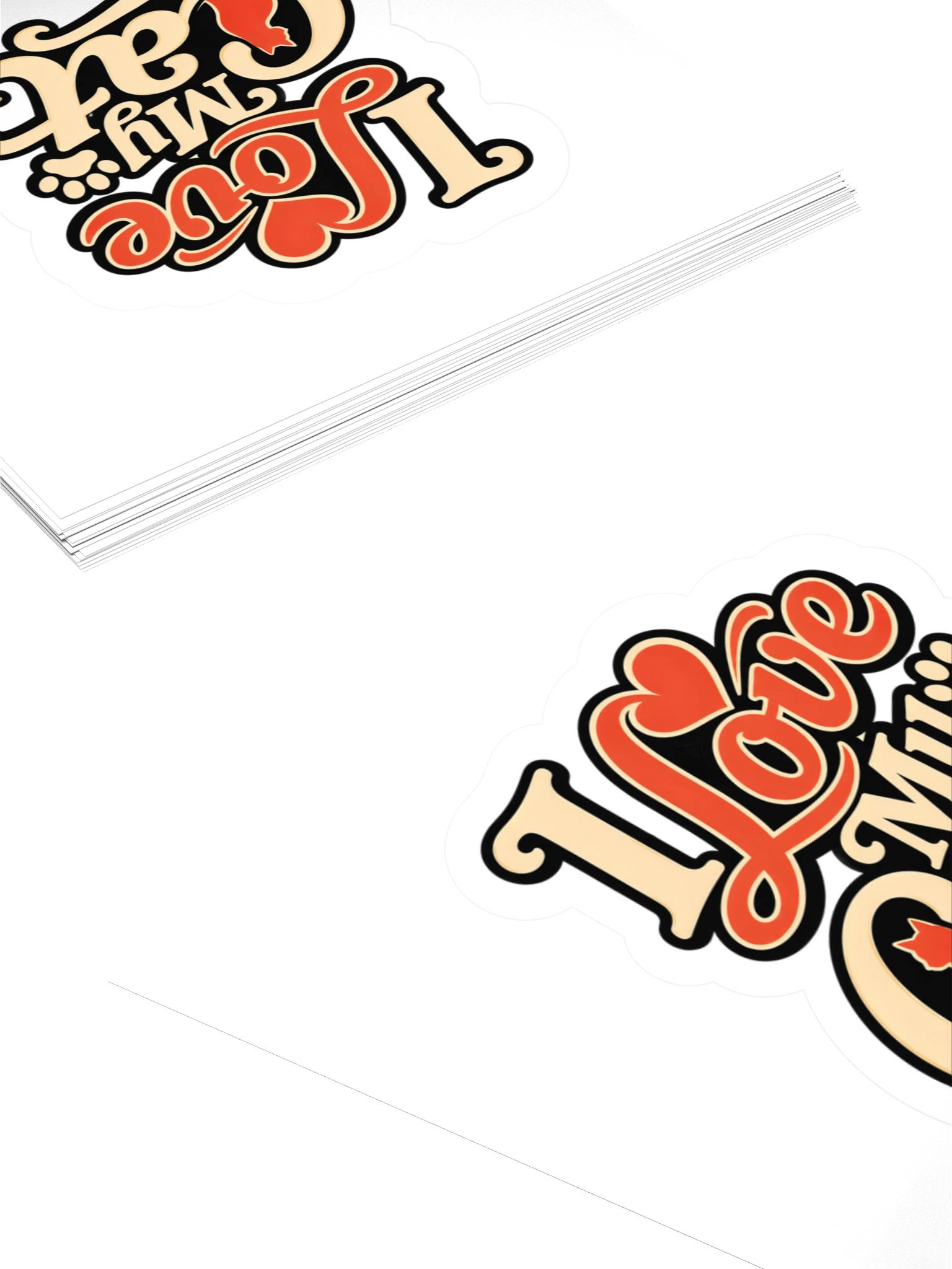 I Love My Cat Sticker product image (4)