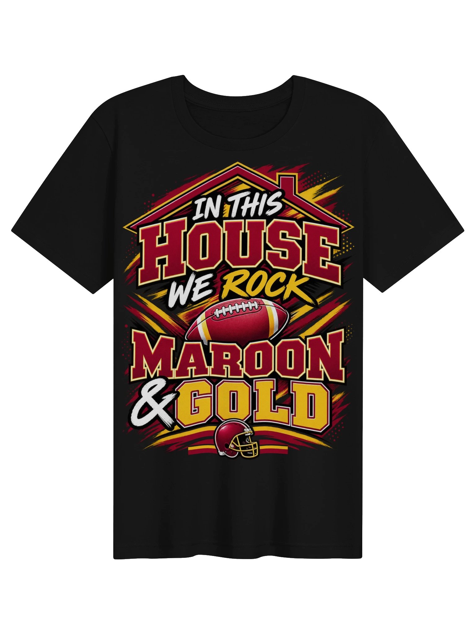 In This House We Rock Maroon & Gold Tee product image (1)