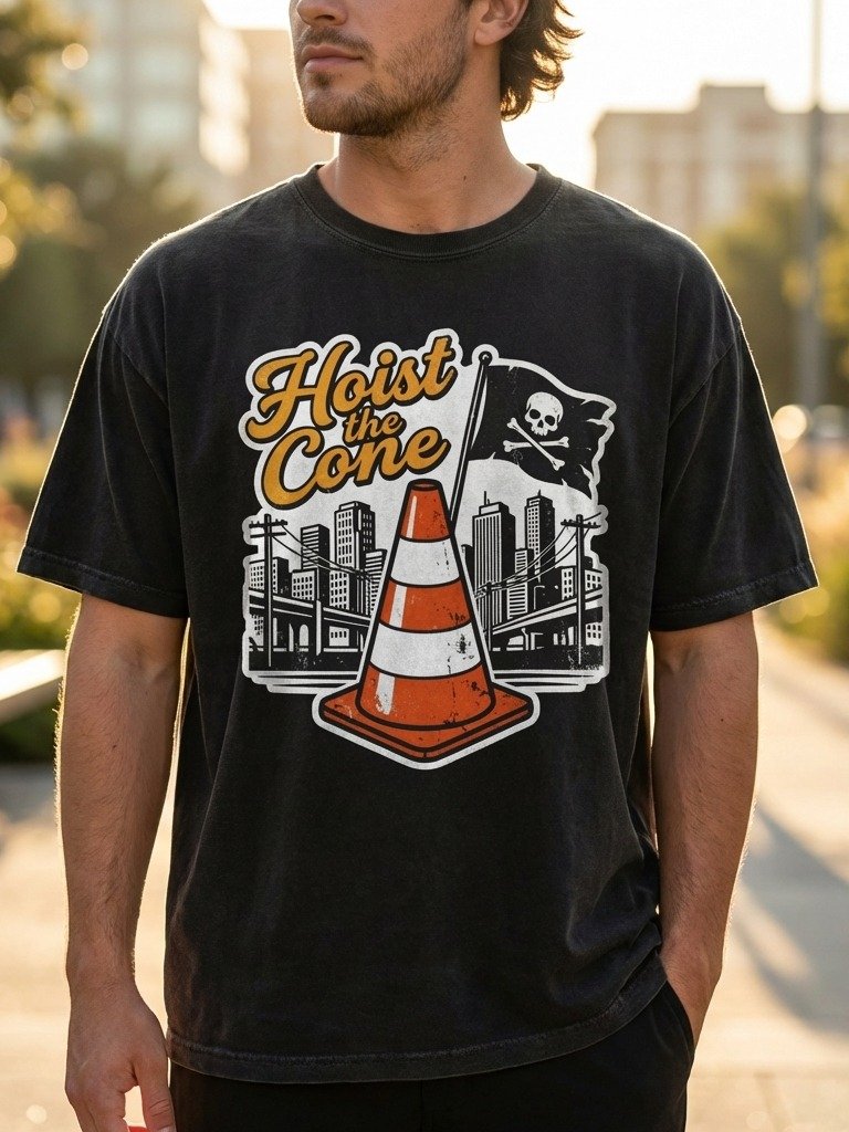 Hoist The Cone Shirt, Viral Baseball Trend Tee, Funny Sports Meme Shirt, Comfort Colors Graphic Tee, Streetwear Gift product image (5)