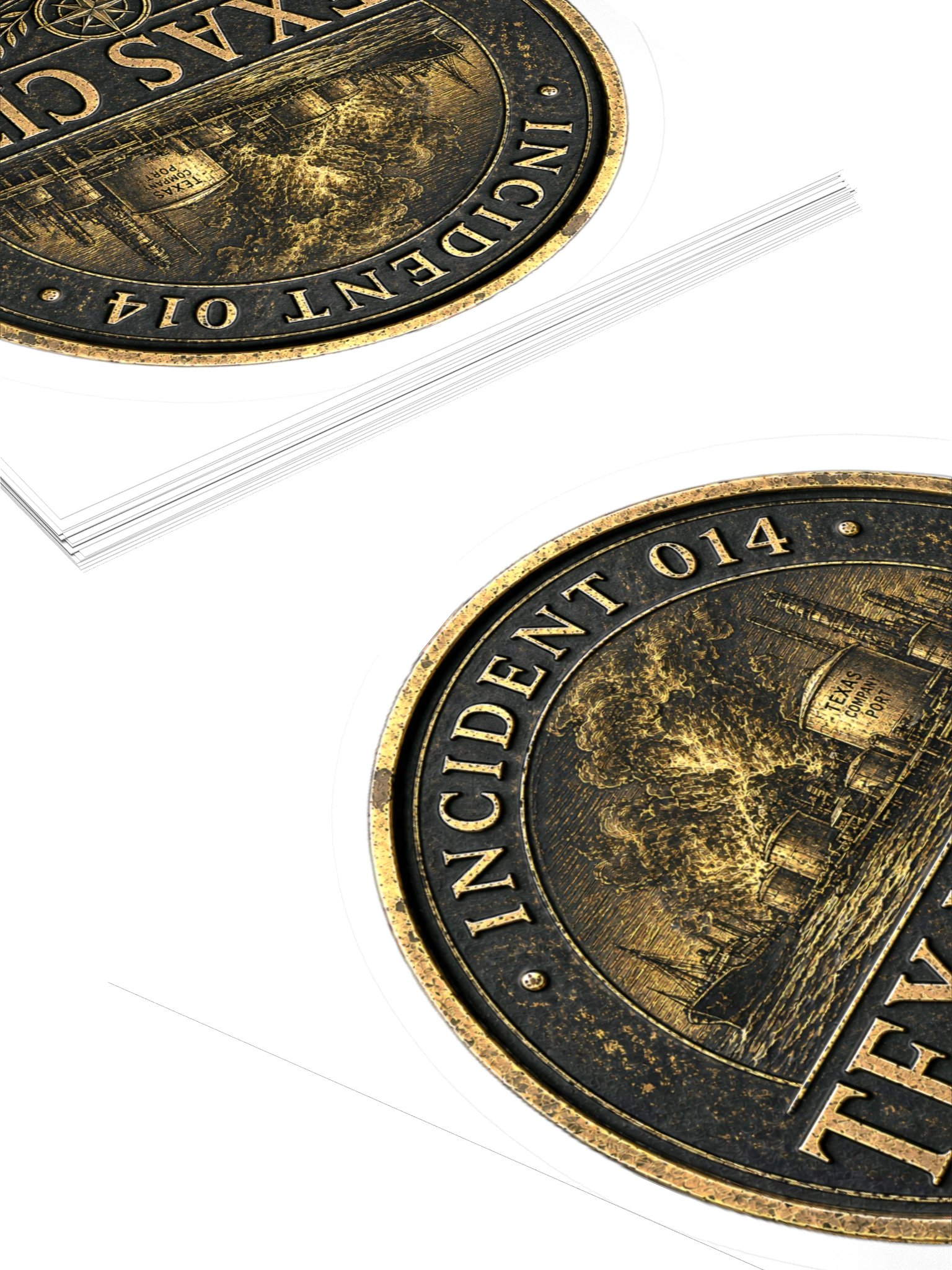 Incident 014 — Texas City Explosion Archive Badge Sticker product image (4)