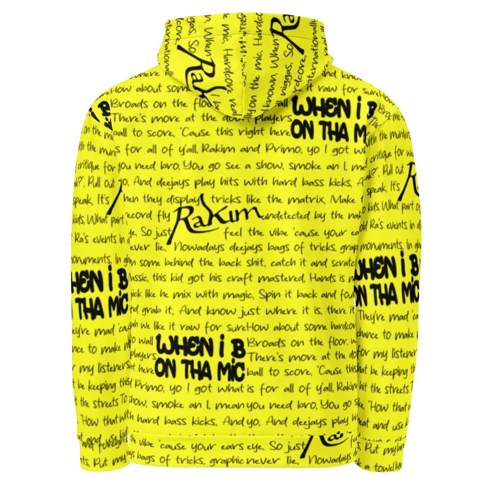 When I B On Tha Mic - Rakim - YELLOW - Unisex Hoodie product image (3)