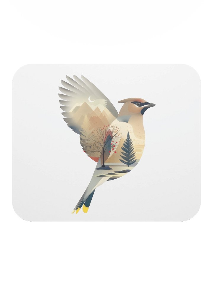 Cedro The Cedar Waxwing (Western Abstract) - A Honeysada Mousepad product image (2)