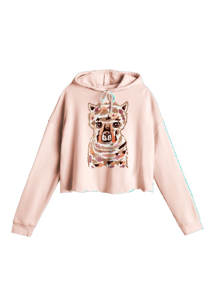 Alpaca Watercolour Crop Hoodie product image (1)
