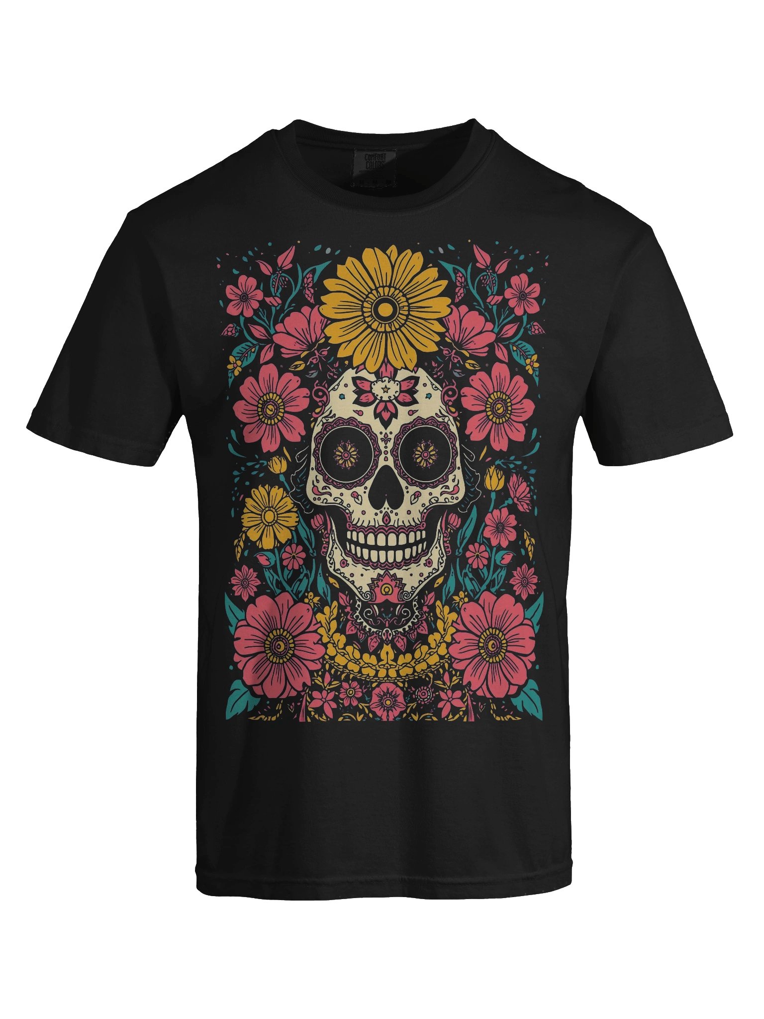 Ornate Sugar Skull Heavyweight Tee product image (2)