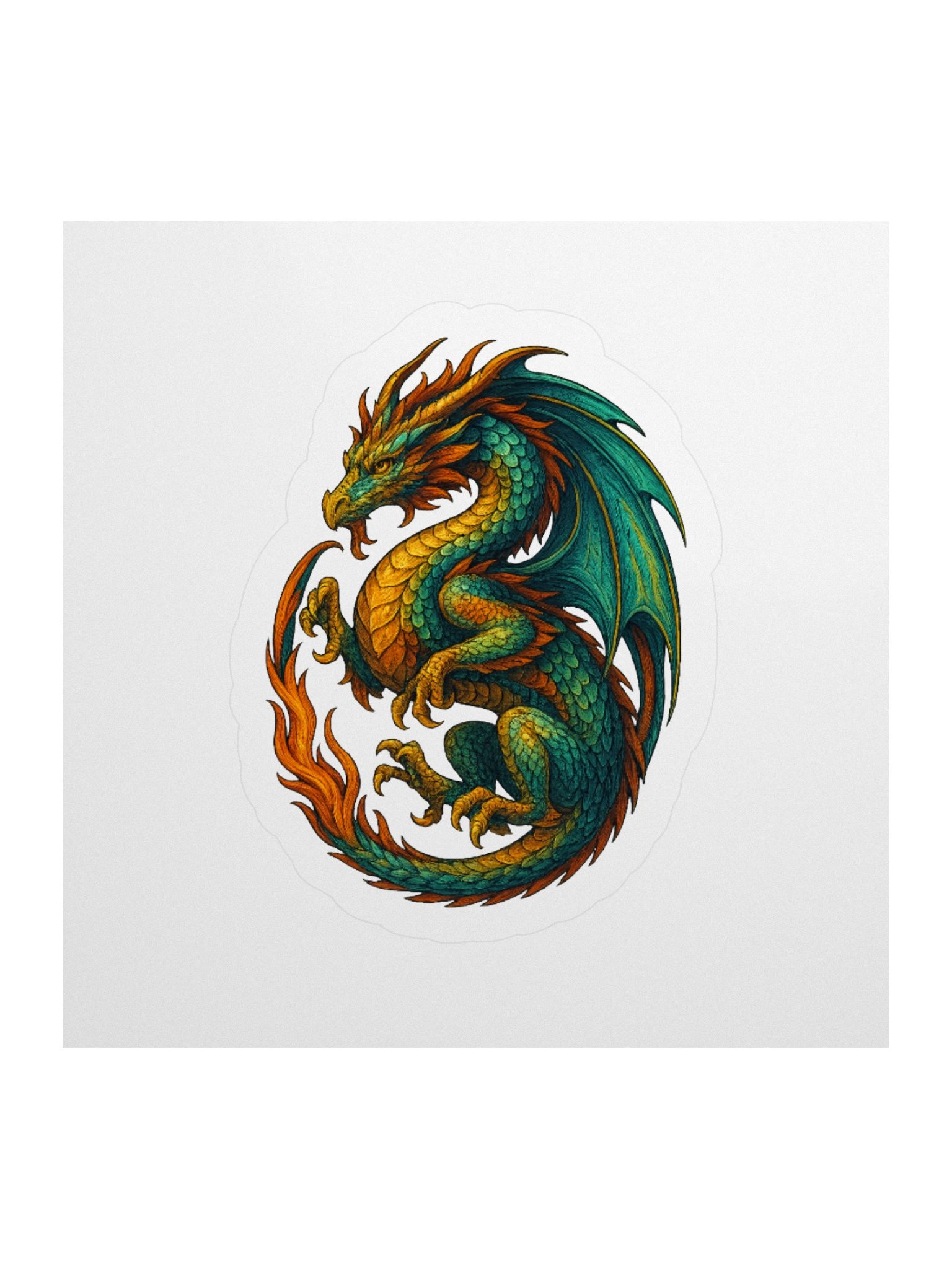 🐉🔥 Colorful Dragon Sigil Stickers – Flame-Coded & Cut to Power product image (1)