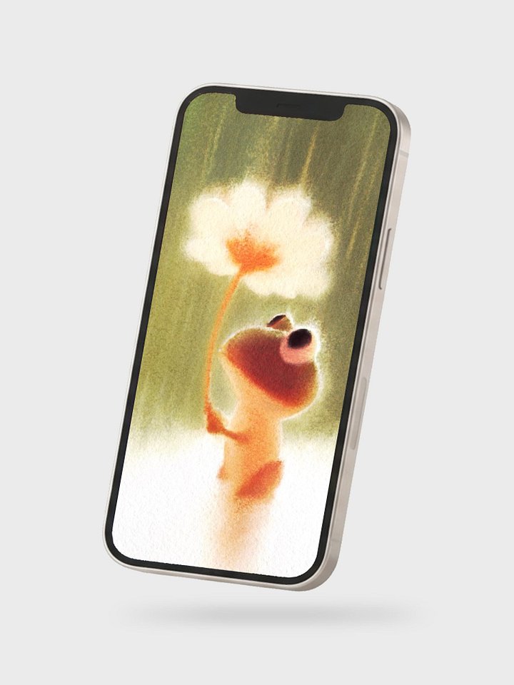flower frog - digital wallpaper (3000 x 4200px) product image (1)