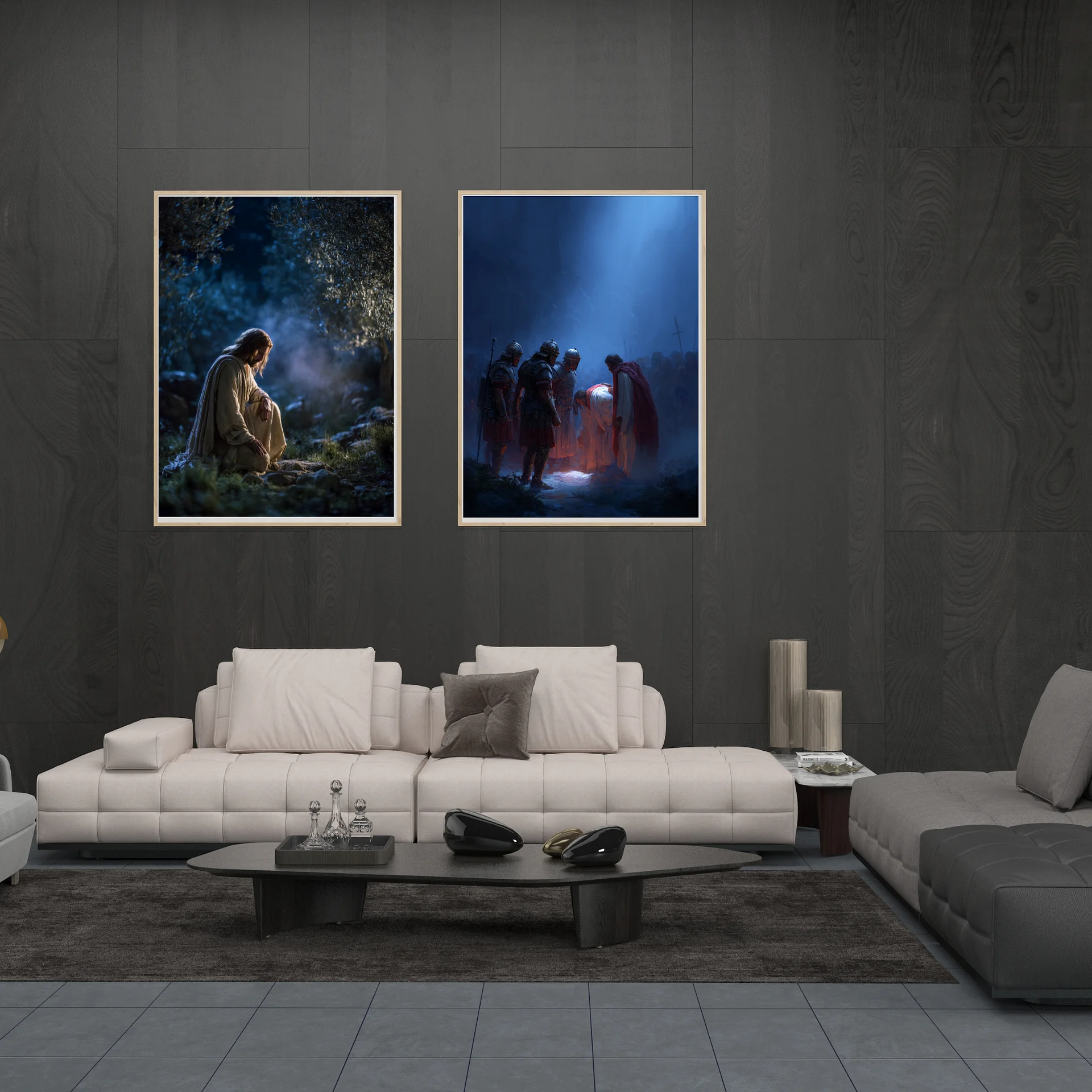 Jesus Crucifixion Wall Art Set | 5-Piece Christian Decor Printable product image (2)