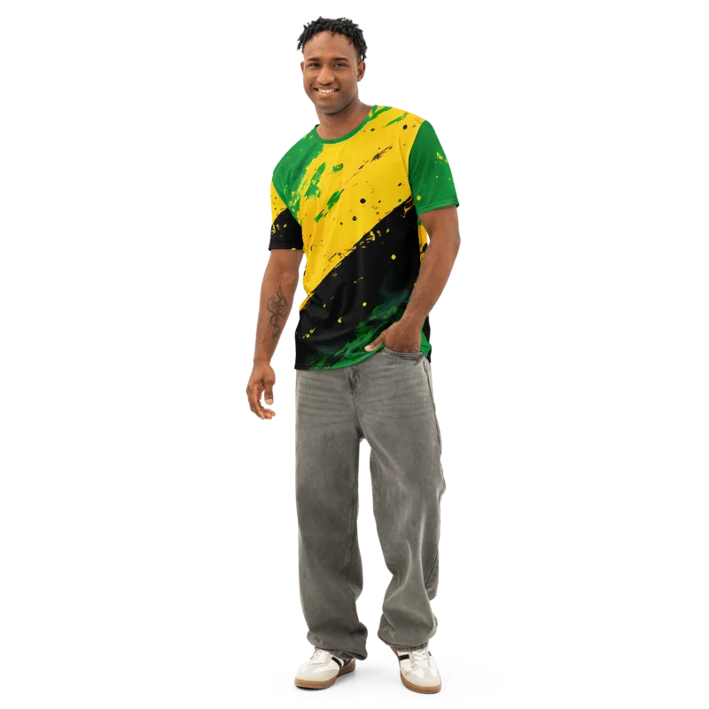 Vintage Jamaica Sport Print - Caribbean Apples | Men’s Cotton Crew Neck T-Shirt product image (1)