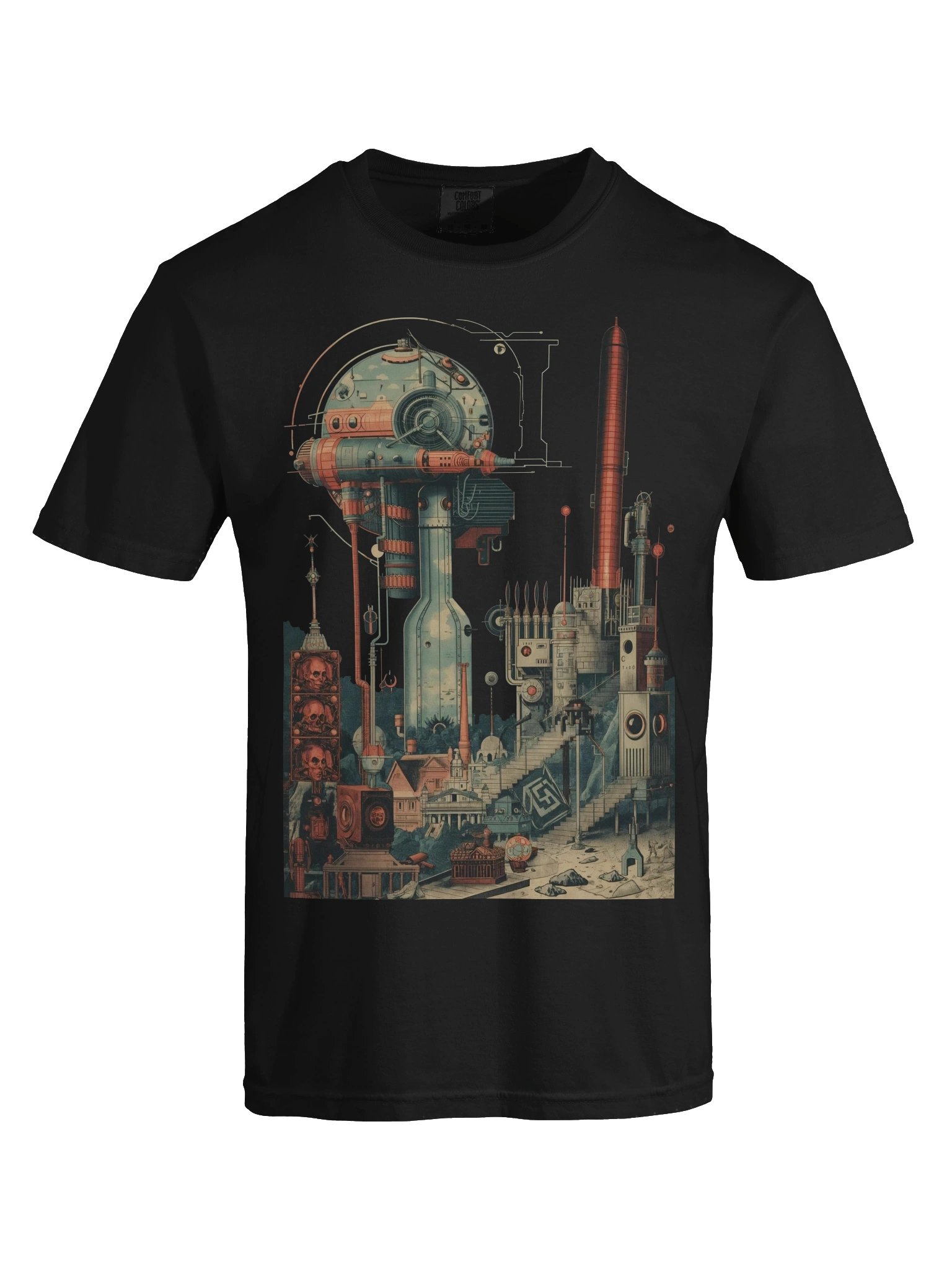 Surreal Industrial Skyline Heavyweight T-Shirt product image (2)