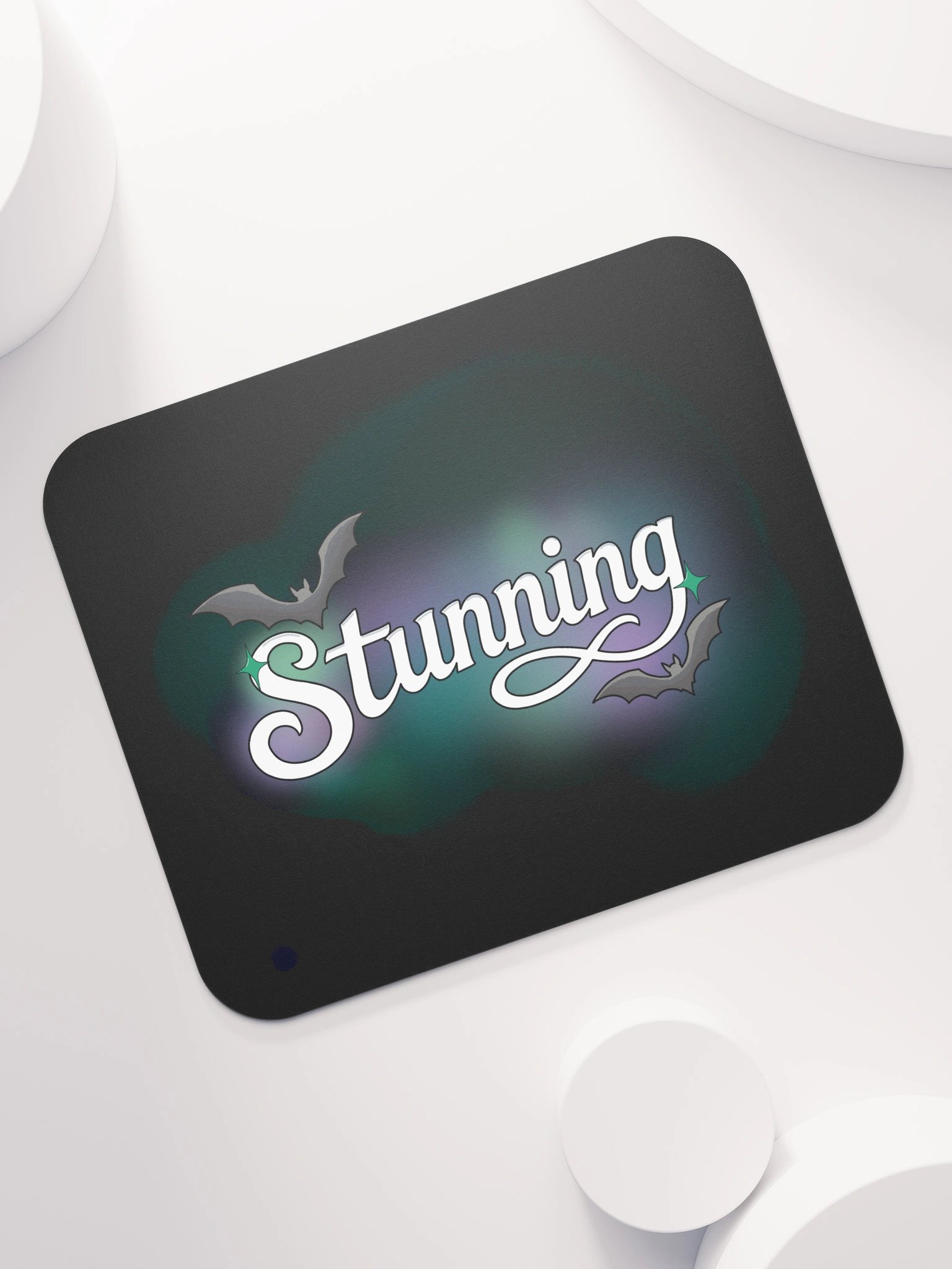 Stunning - White - Black Mouse Pad product image (7)