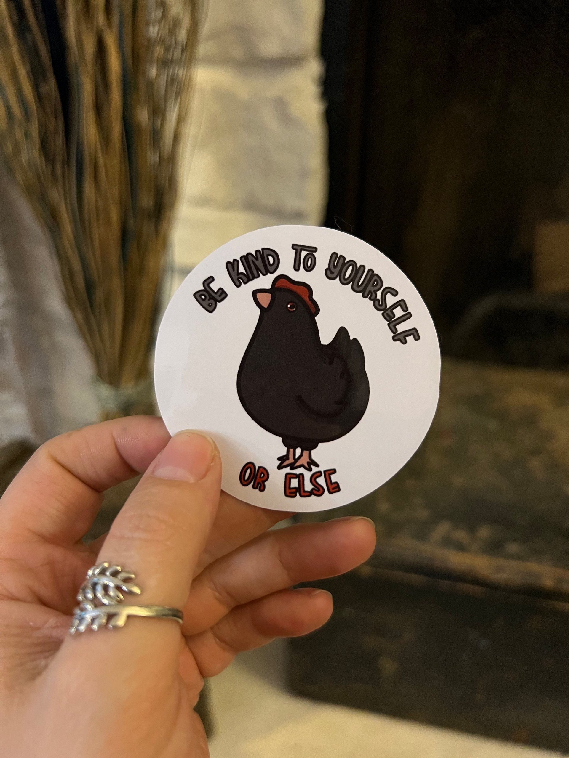 Be Kind Or Else... Void 'Dew Chicken Vinyl Sticker product image (1)