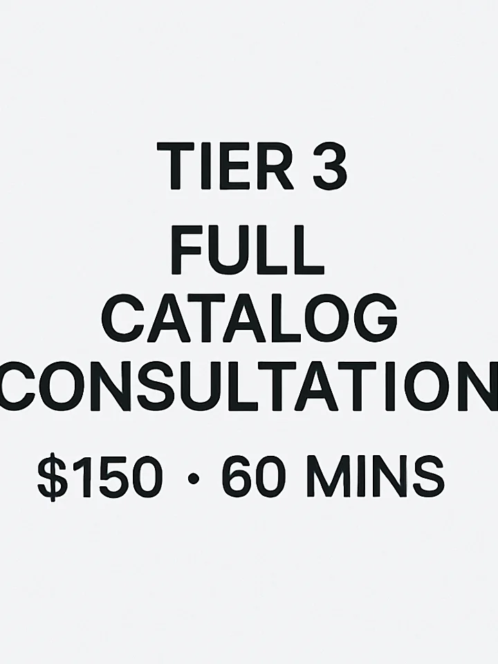 Tier 3: Full Catalog Consultation: Music Registration Consultation for Artists – Get Paid & Protected | HQ MAR product image (1)