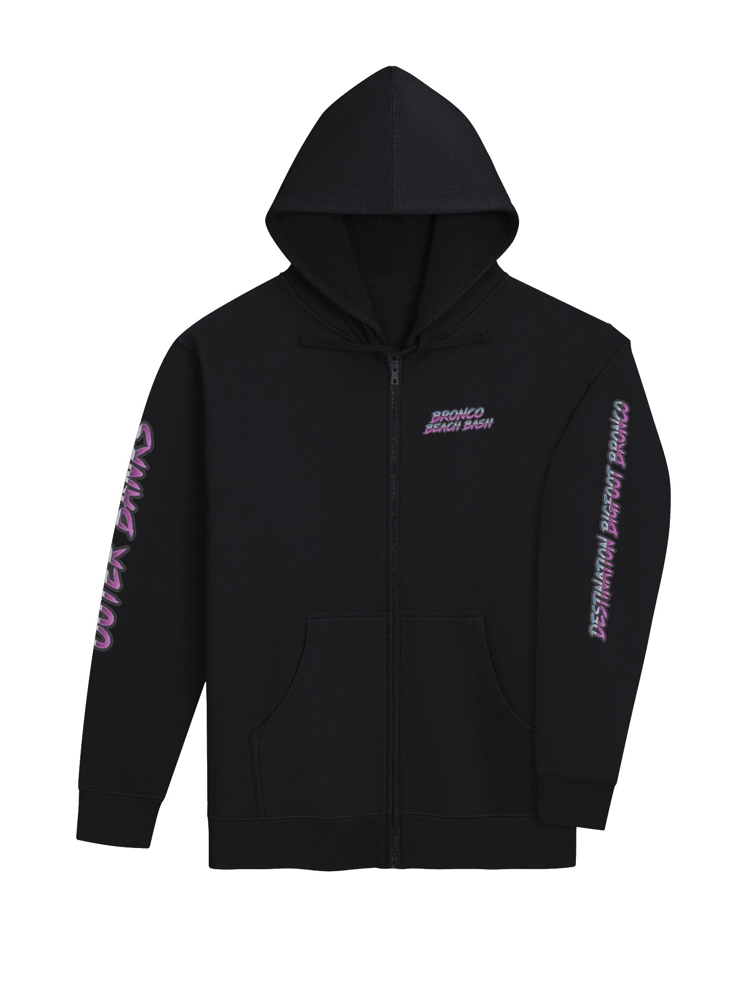 2026 Bronco Beach Bash OBX / Destination Bigfoot Bronco Collab Independent Trading Co. Zip Up Hoodie (Multiple Colors Available) product image (5)