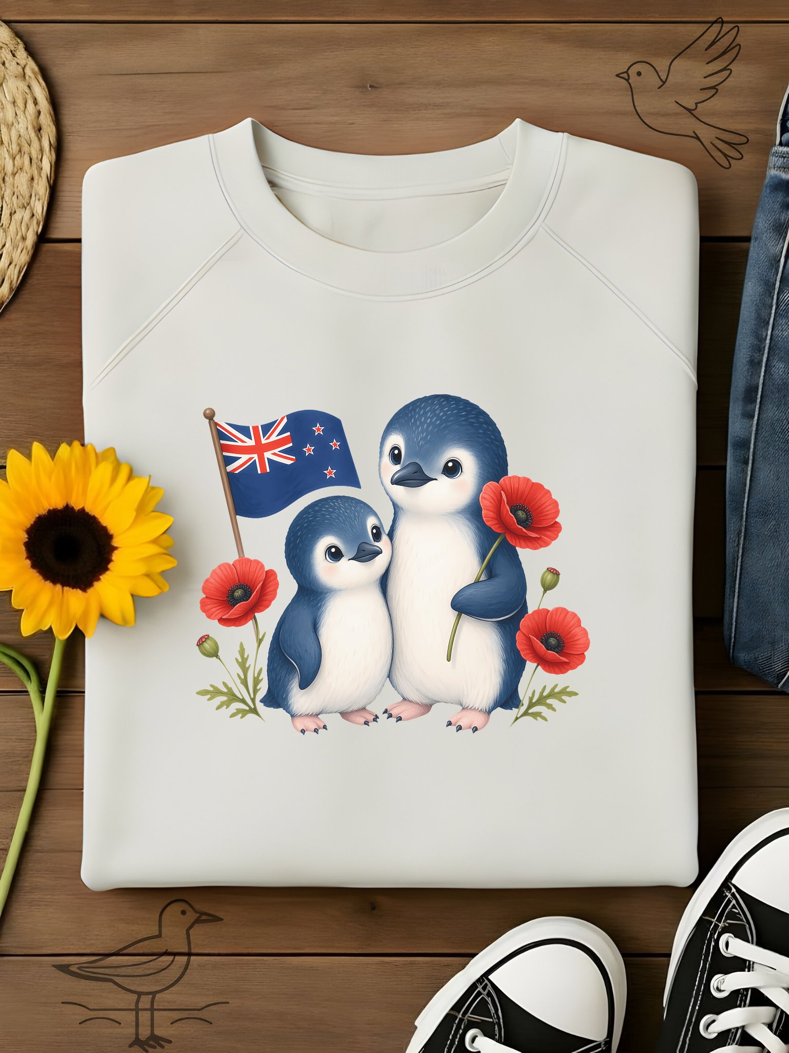 Little Penguins Remember – ANZAC Day Wildlife Digital Print product image (1)
