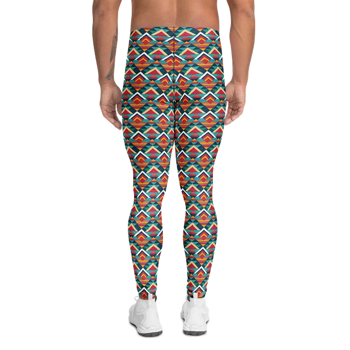 Colorful Geometric Diamond Triangle Men's Leggings product image (2)