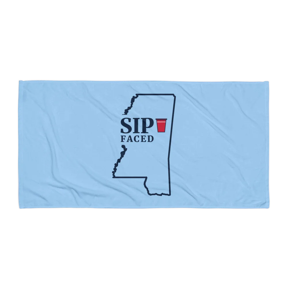Mississippi Outline Beach Towel product image (1)