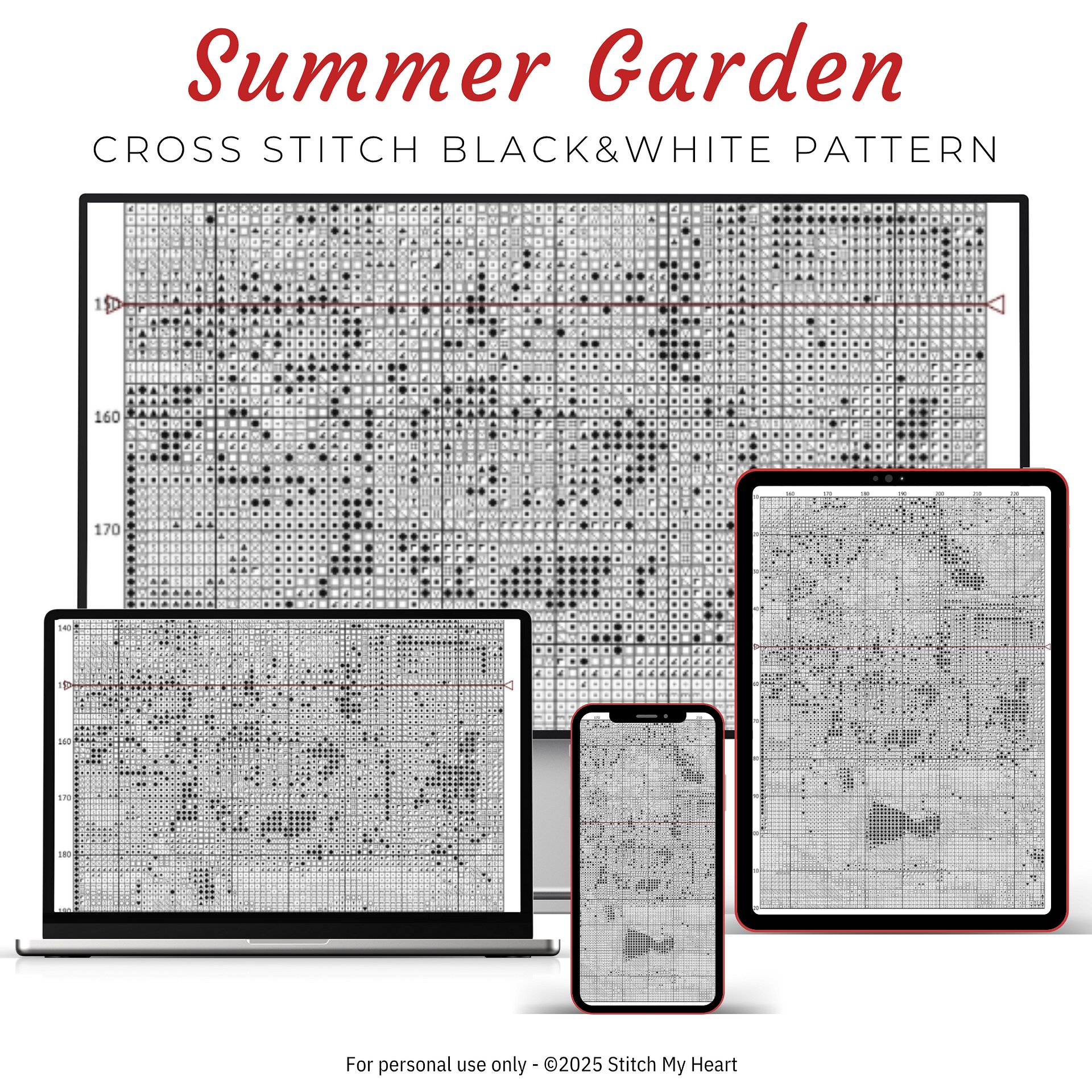 Summer Garden Cross Stitch Pattern product image (4)