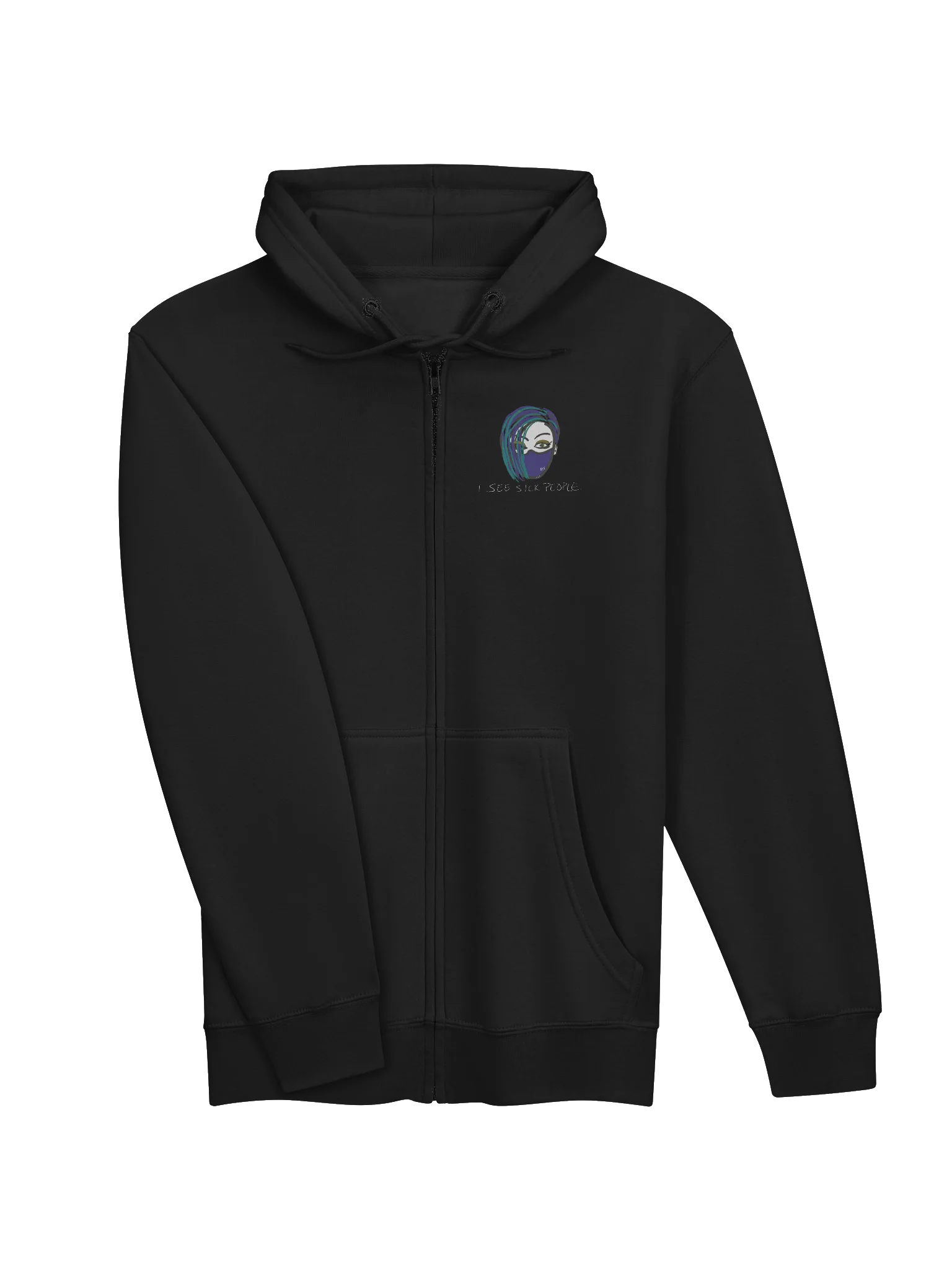 I See Sick People zip hoodie product image (11)