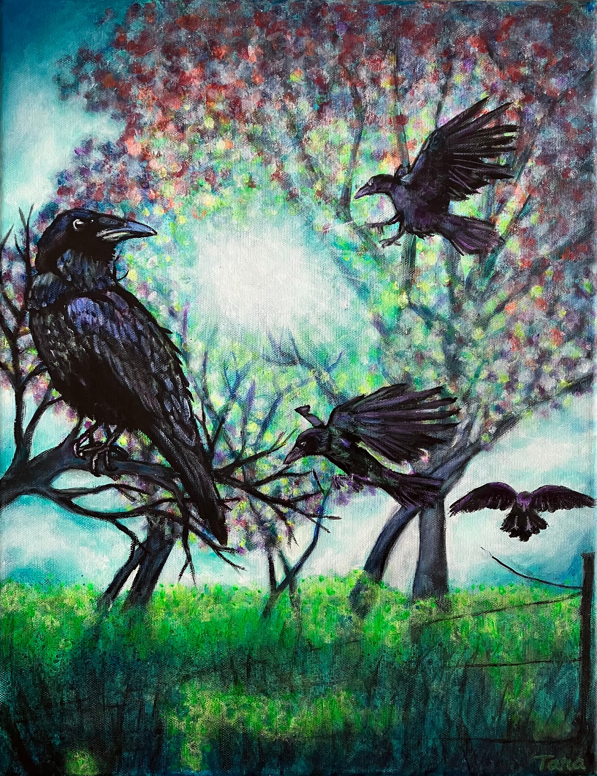A Most Unkindly Gathering, Original Acrylic Painting product image (1)