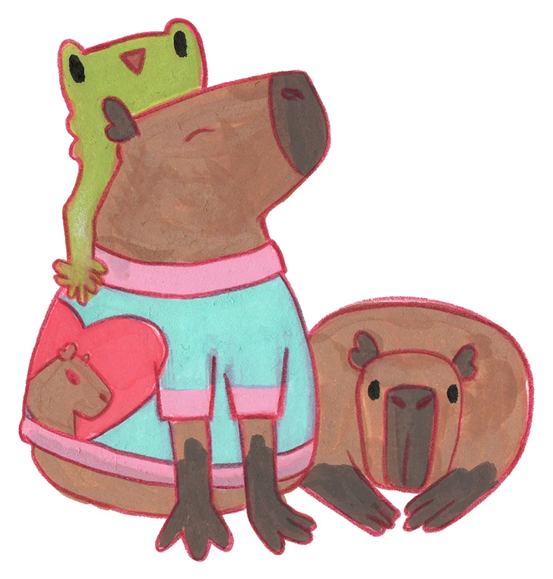 sticker : capy duo (dono) product image (1)