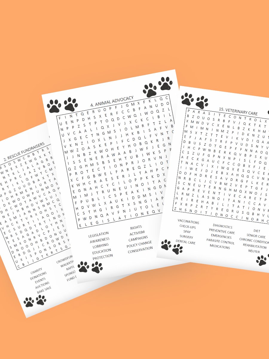 The Purrfect Word Search: Rescue and Pet Themed Word Search product image (3)