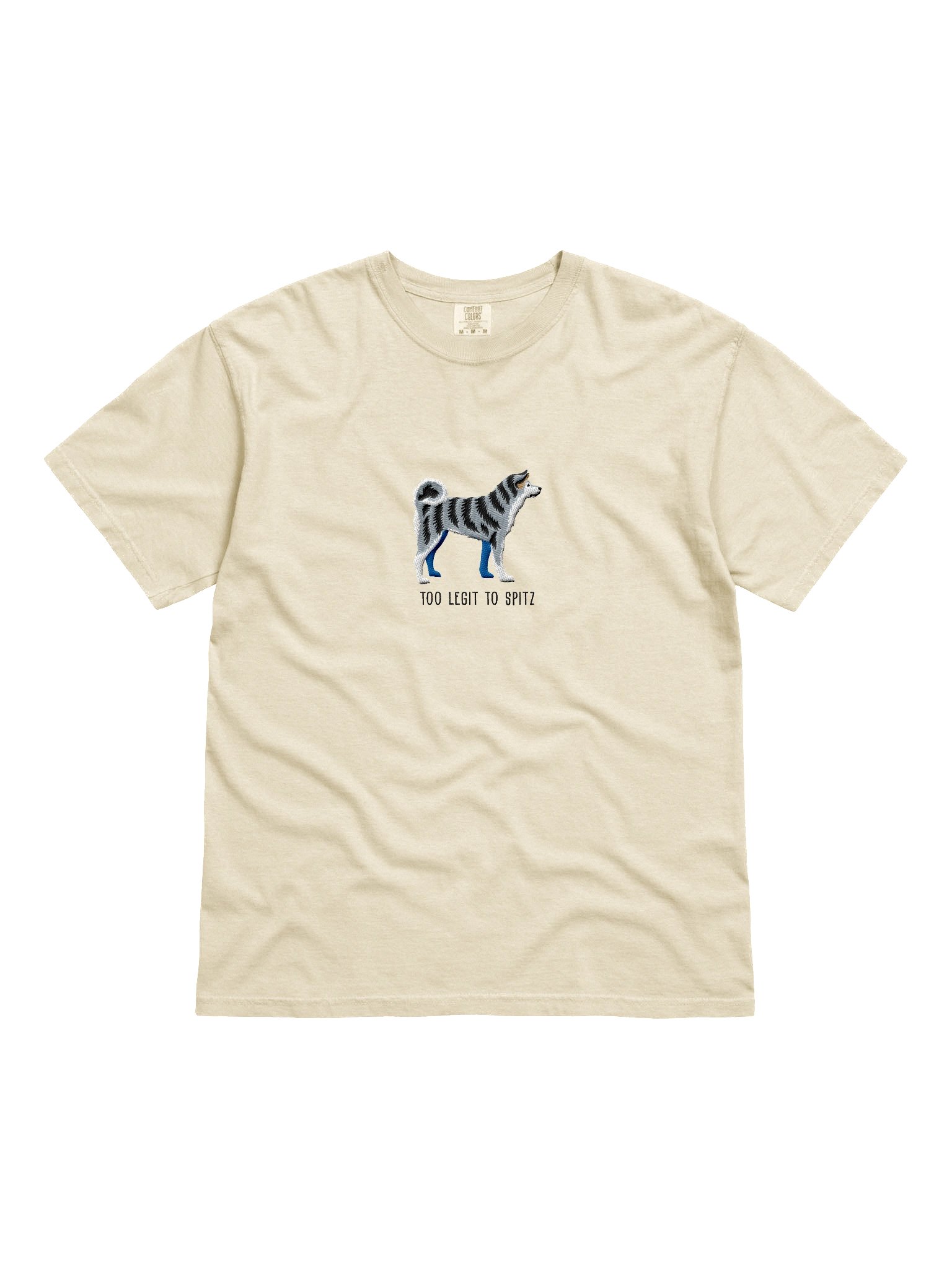 Too Legit to Spitz T-Shirt(Embroidered) of a Japanese Akita Inu(Blue Brindle) product image (4)