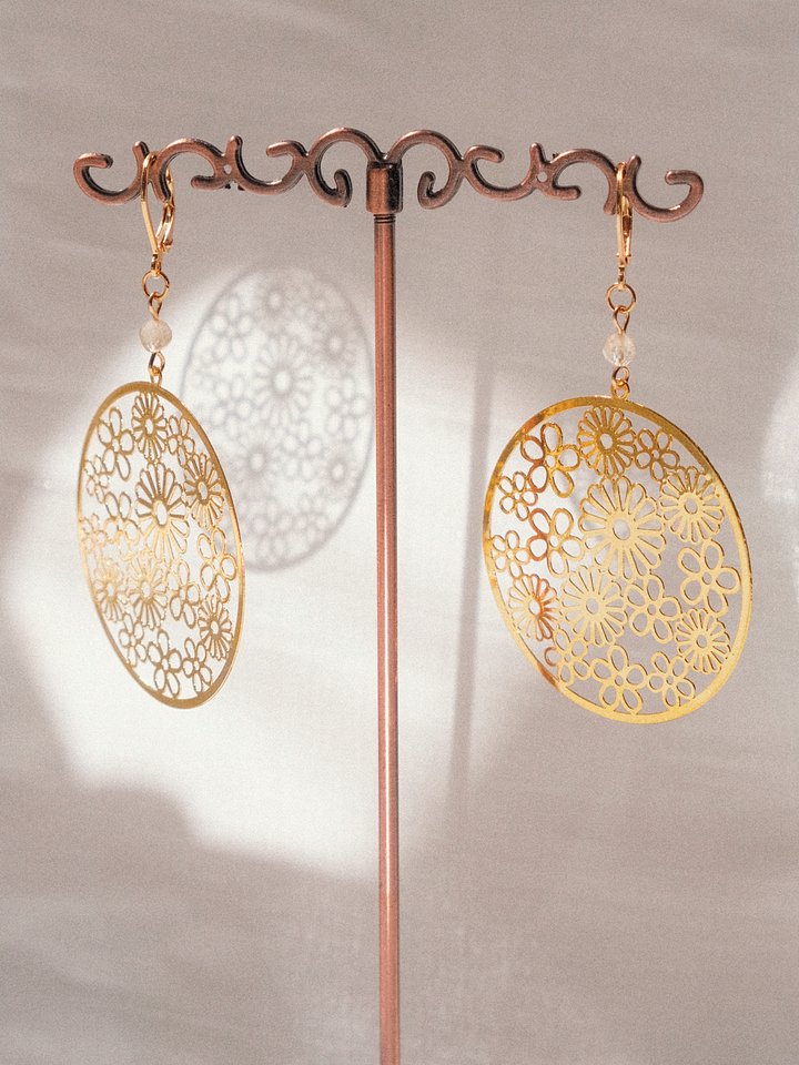 Floral wheel - Citrine earrings 🌼 product image (1)