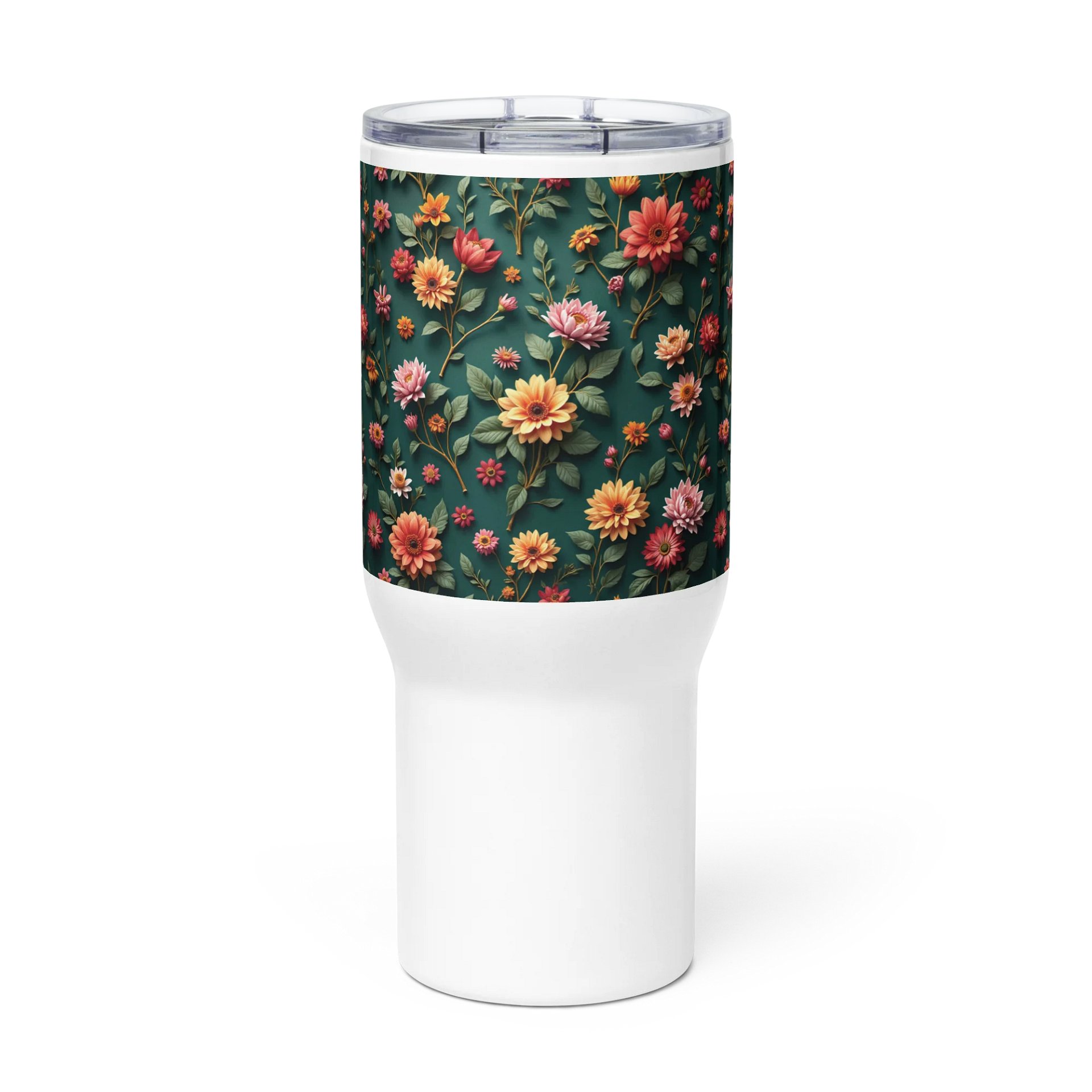 Vintage Floral Travel Tumbler with Handle product image (2)