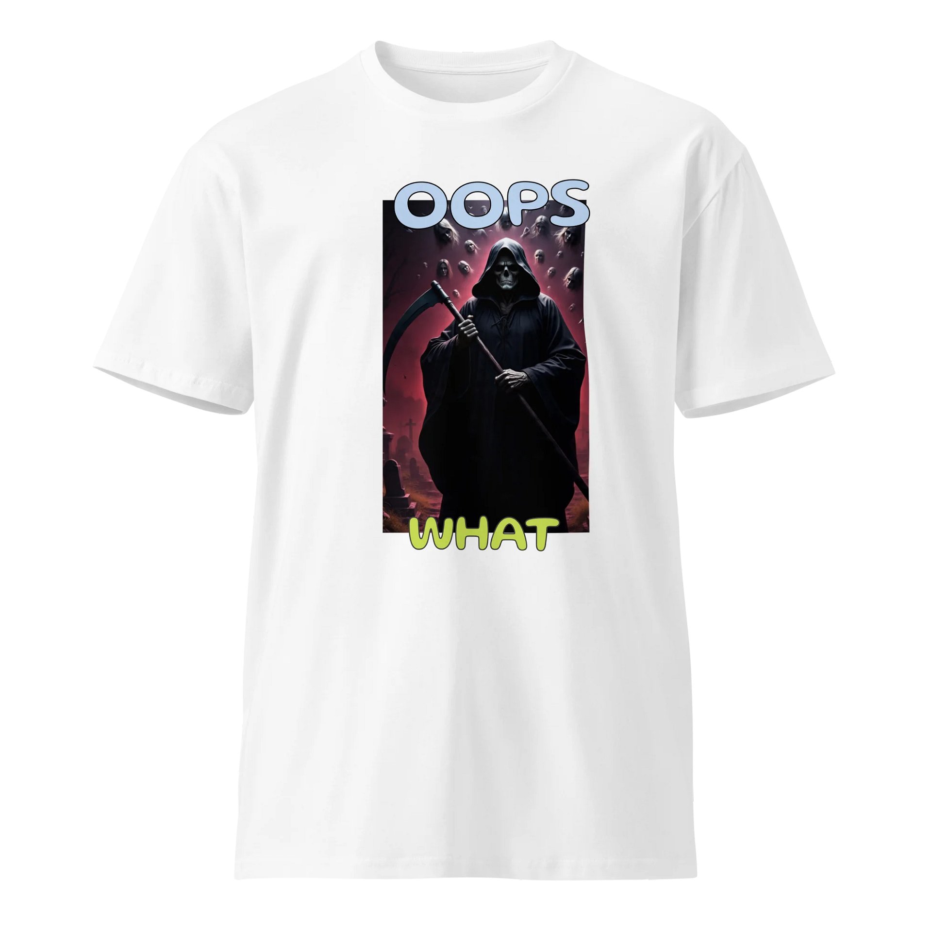 Grim Reaper Oops image Unisex Tee product image (1)