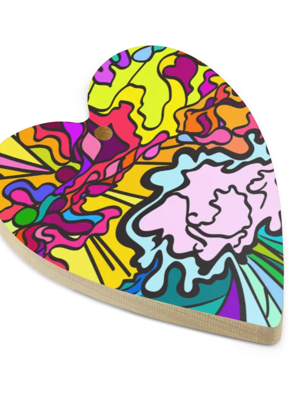 Swirling Splendor Wooden Ornament – Wave at Sunset product image (4)