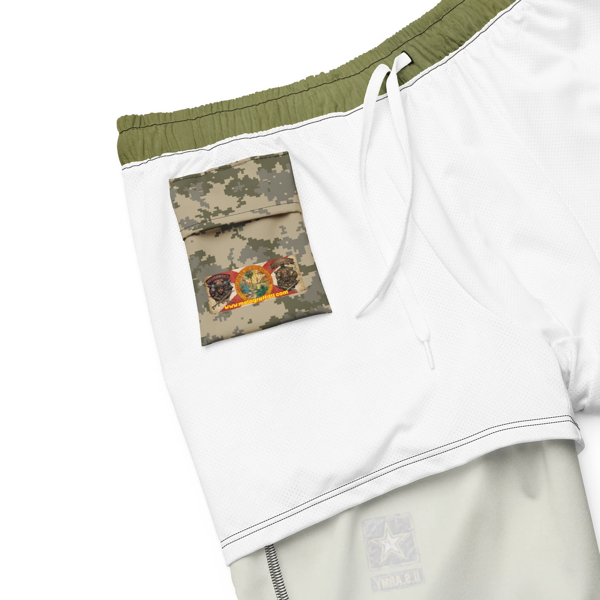 Distressed OD USCRA Cav Swim Trunks product image (8)