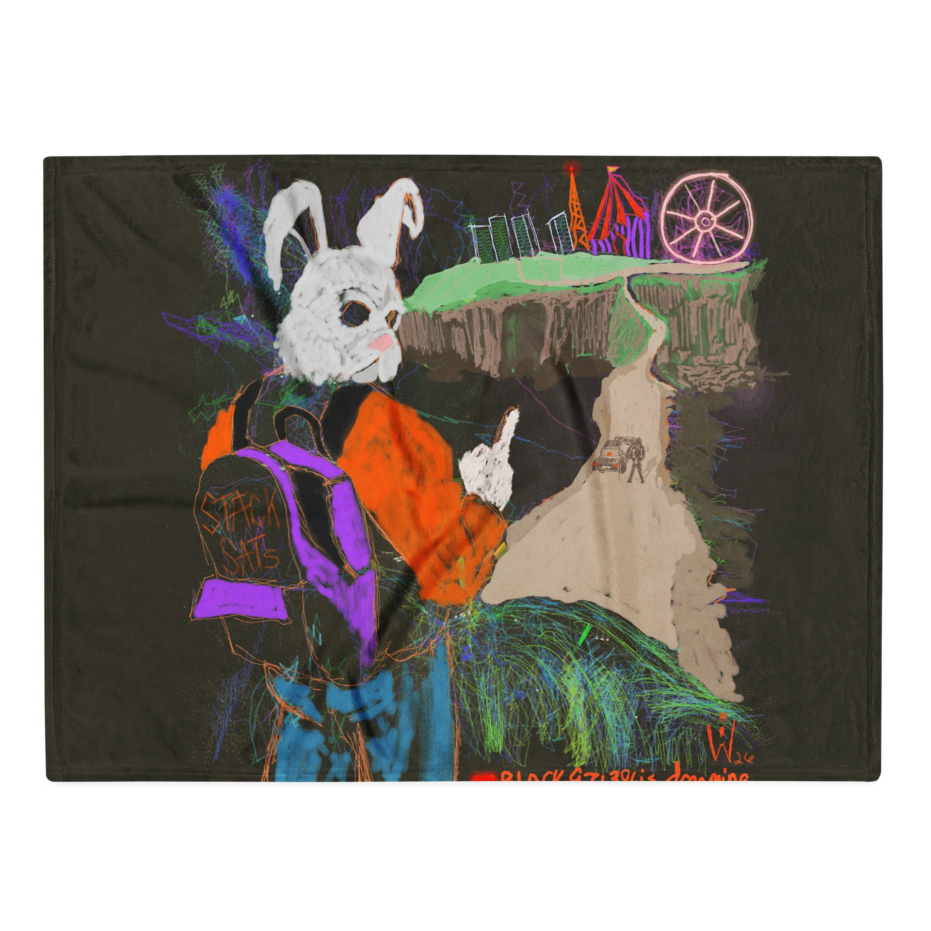 "Stack Sats" Throw Blanket product image (2)