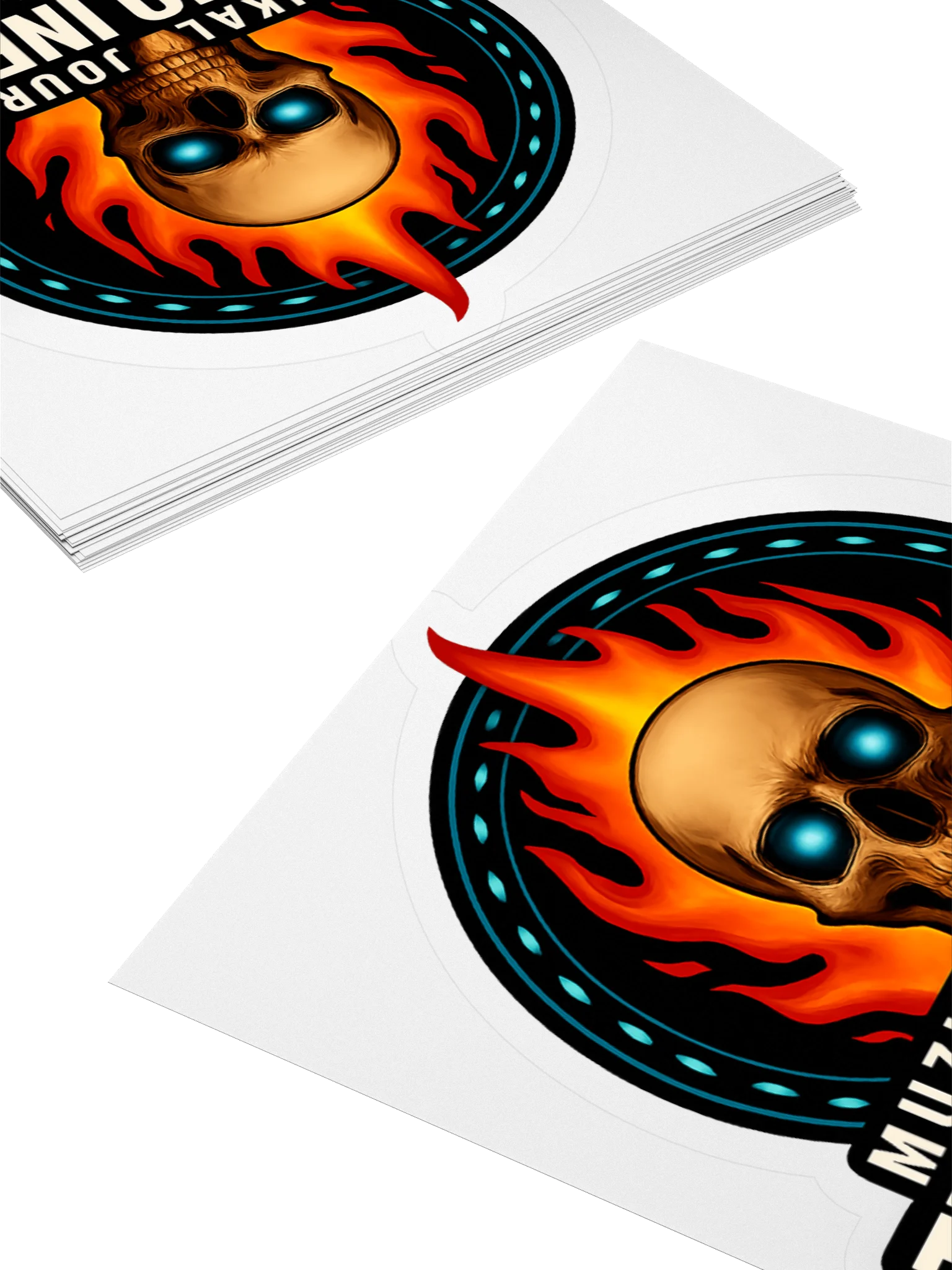 Techno Inferno Skull Sticker product image (4)