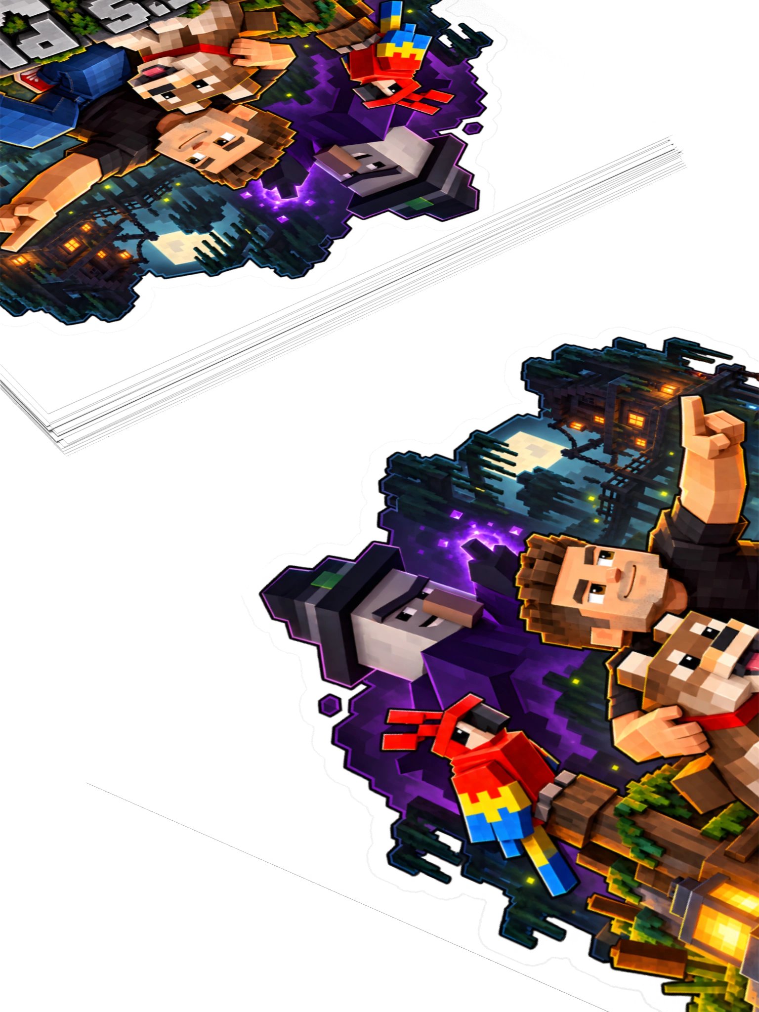 Block Game Adventure Kiss-Cut Sticker – 4" × 4" product image (4)