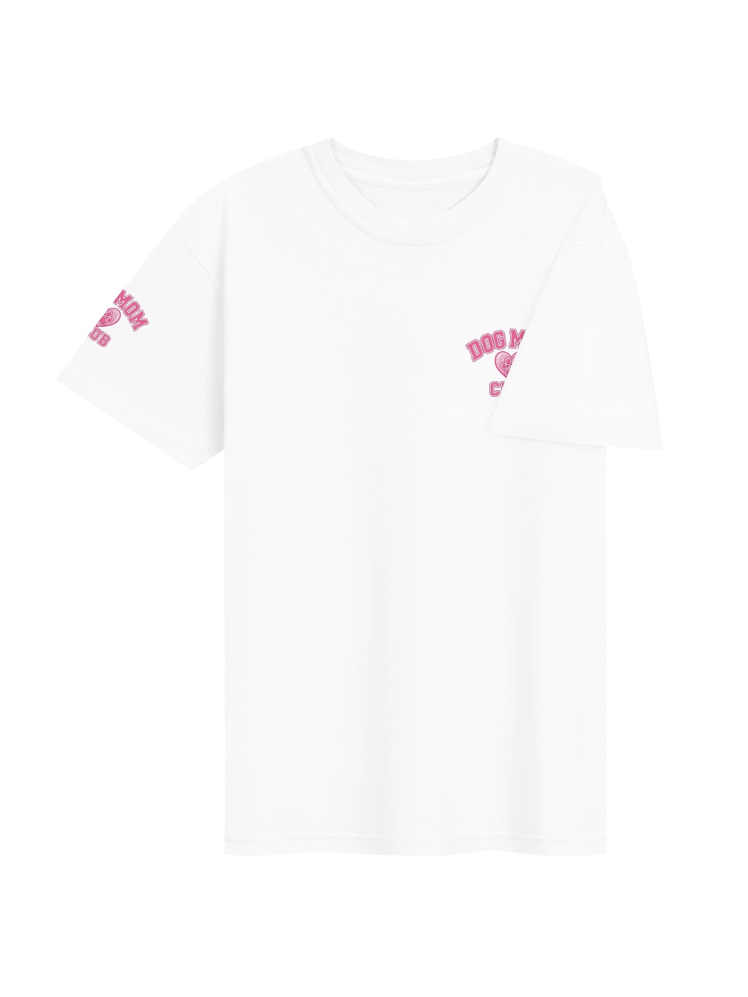 Dog Mom Club Pocket Tee | Paw Heart Sleeve T-Shirt product image (45)