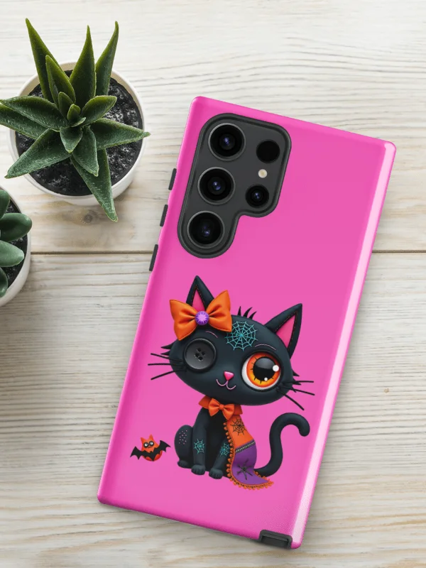 Halloween Patchwork Black Cat, Samsung® Case product image (1)