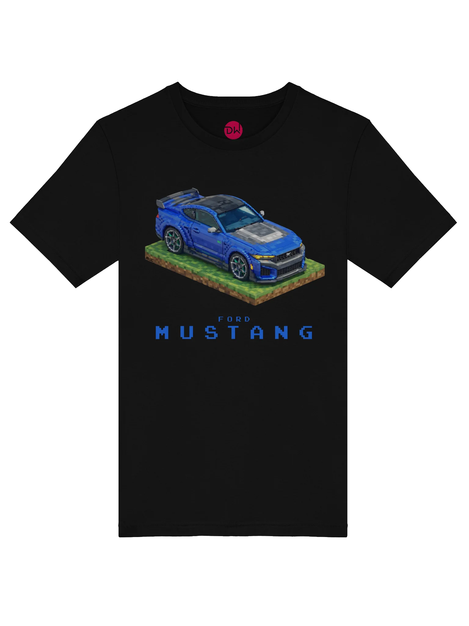 Blue Ford Mustang Dark Horse Shirt (Pixel, Retro, Minecraft) product image (38)