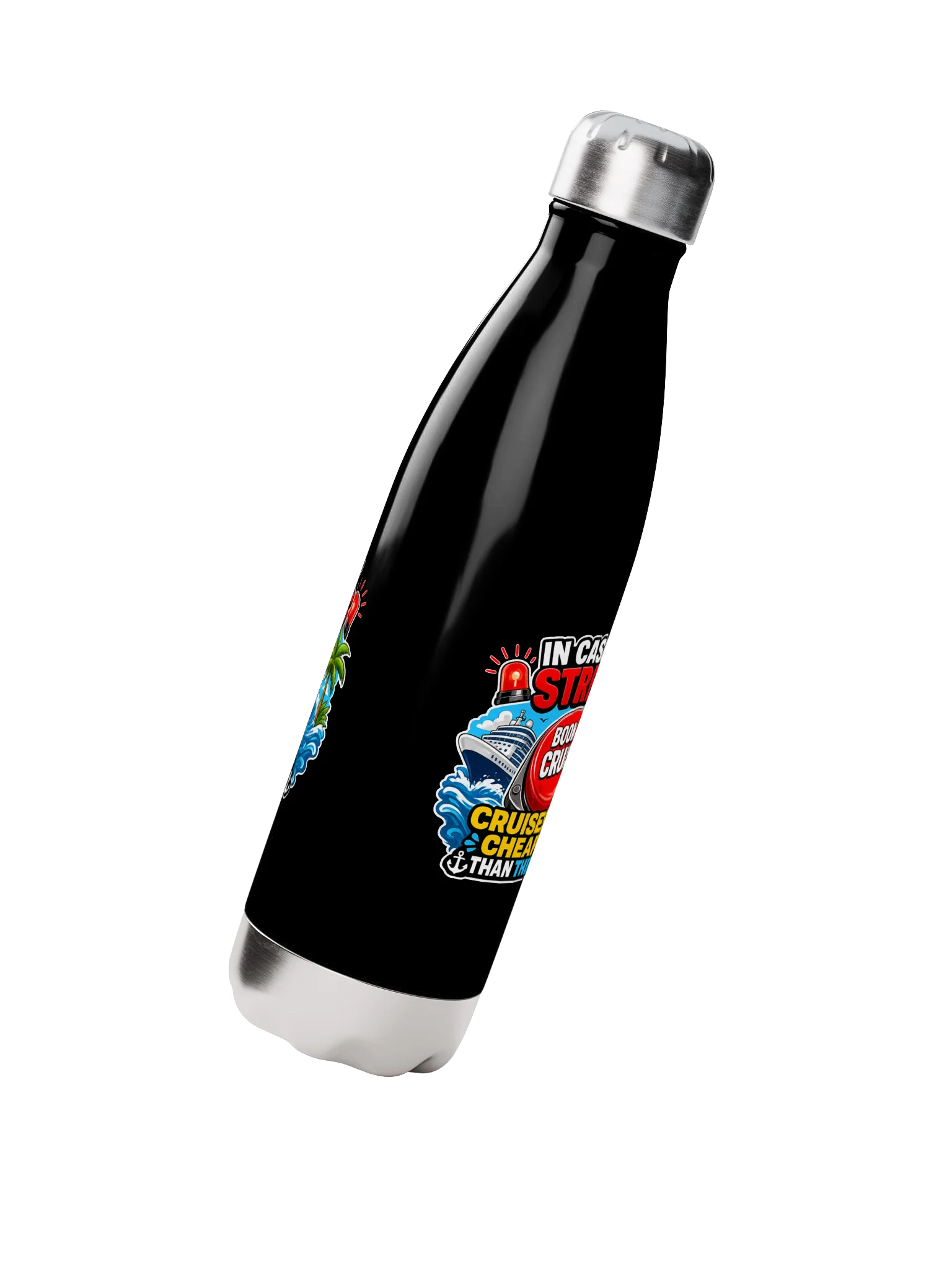 Cruises Are Cheaper Therapy Steel Water Bottle product image (2)