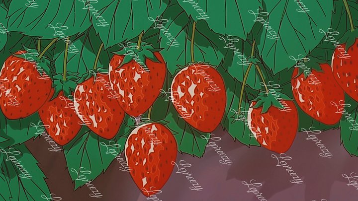 Lepreezy's Illustration Digital Wallpaper (Vintage Strawberries) product image (1)