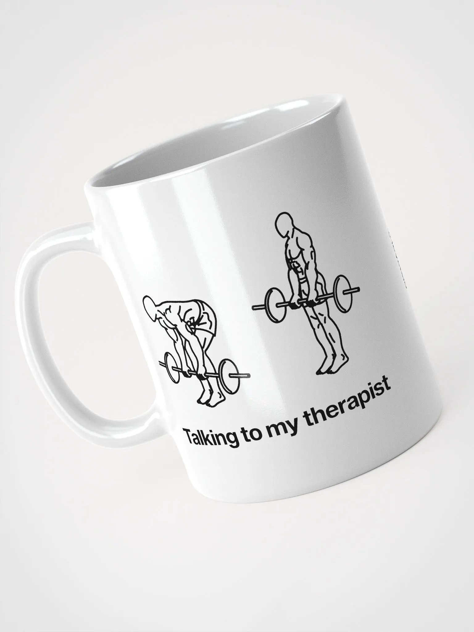 talking to my therapist (deadlift) mug - 100% ceramic product image (3)