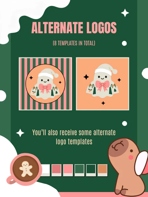 Coquette Christmas Logo Circle Template product image (6)