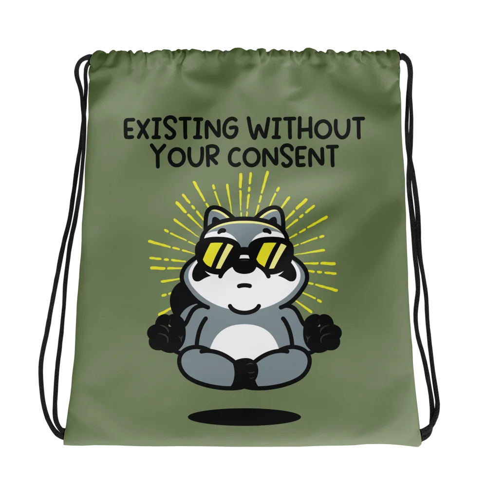Existing Without Your Consent Drawstring Bag product image (1)