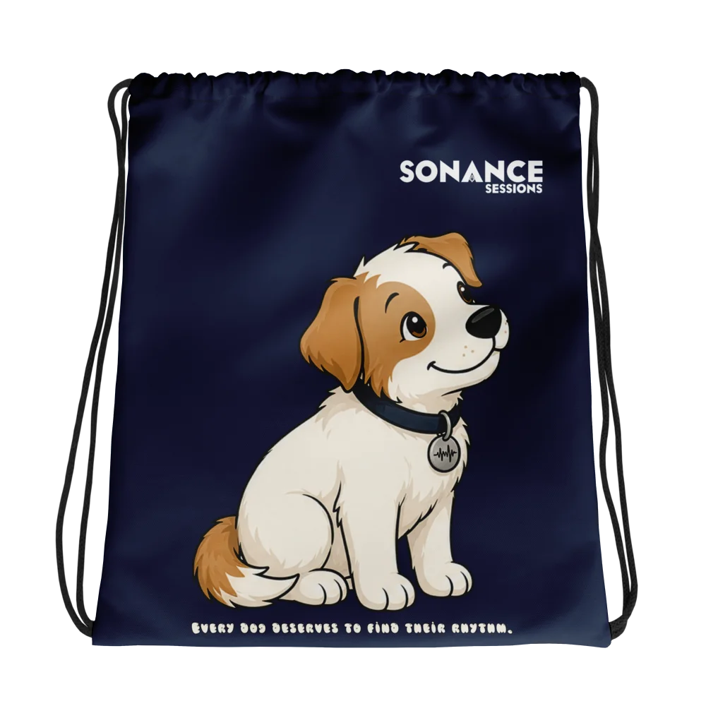 Sonance Dog Drawstring Bag (Look Up) Navy product image (1)