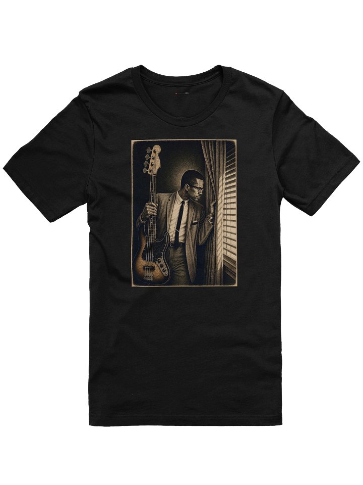 The Messenger's Groove | Malcolm X Bass Guitar Premium Tee product image (1)