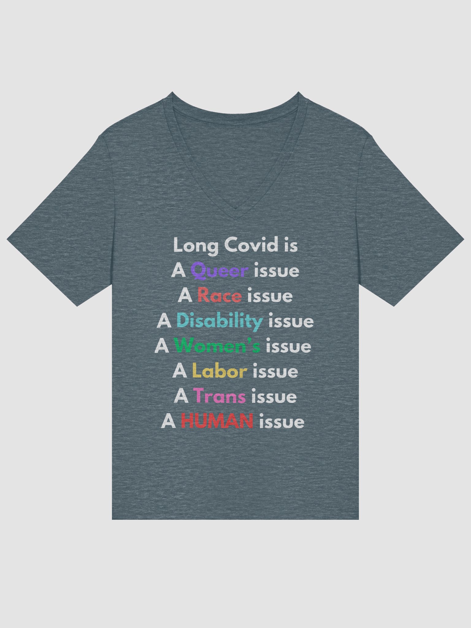 Long Covid Is Relaxed V-Neck Tee product image (4)