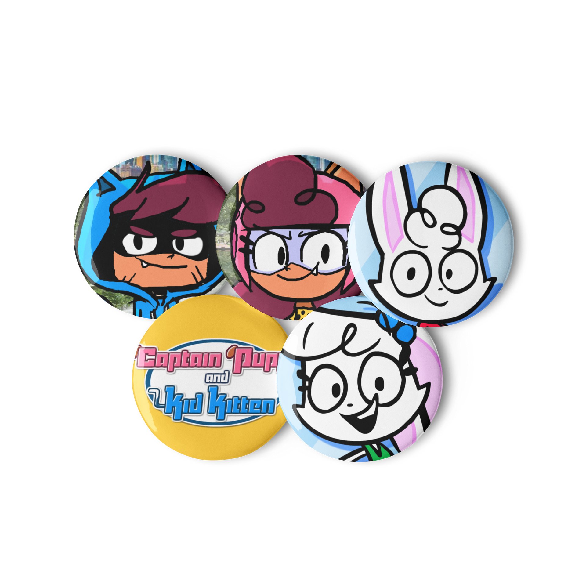 Captain Puppy and Kid Kitten + Belle and Bounce Pin Set product image (1)