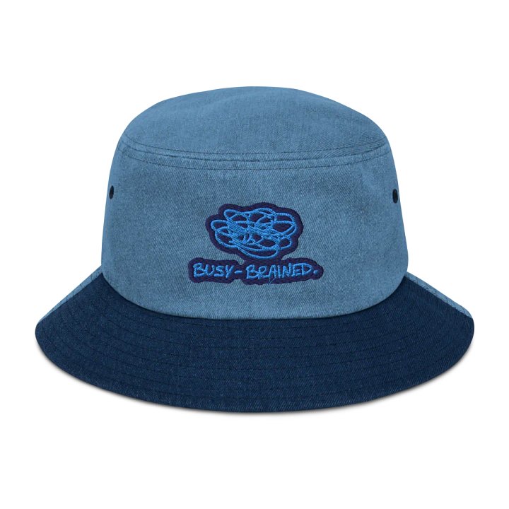 BUSY-BRAINED (electric) denim bucket hat product image (1)