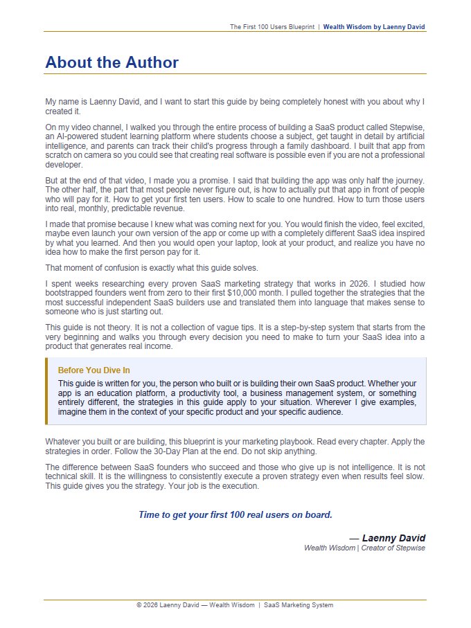 The First 100 Users Blueprint — The SaaS Marketing System That Actually Works product image (2)