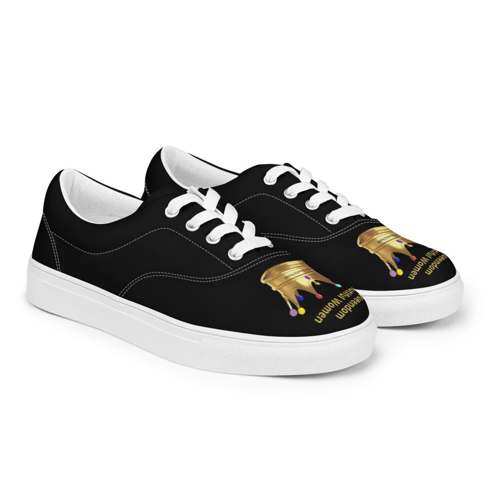 Queendom Beautiful Women Lace-Up Canvas Shoes product image (9)